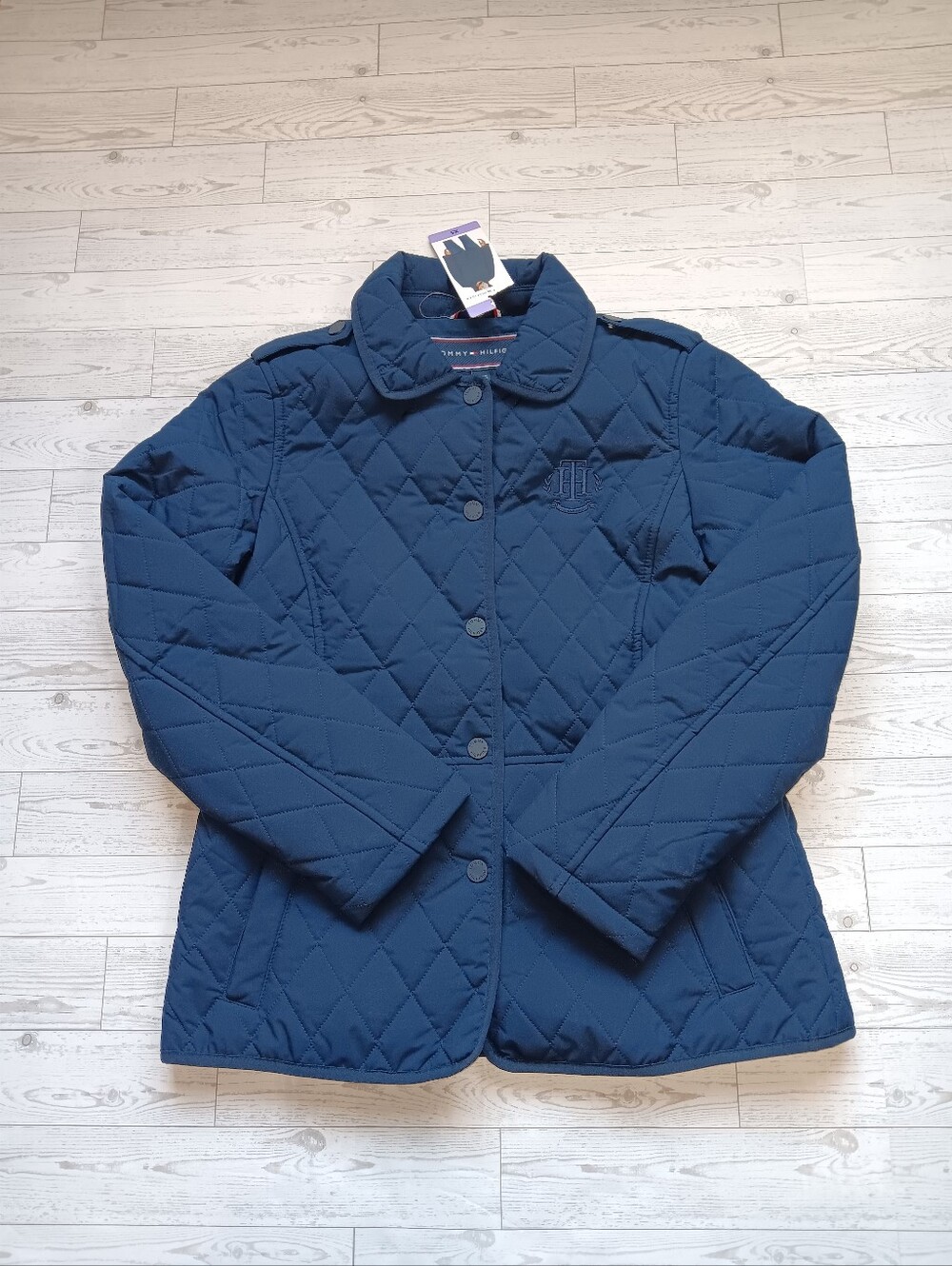 NWT Tommy Hilfiger Women's Quilted Jacket Navy Blue Size XS